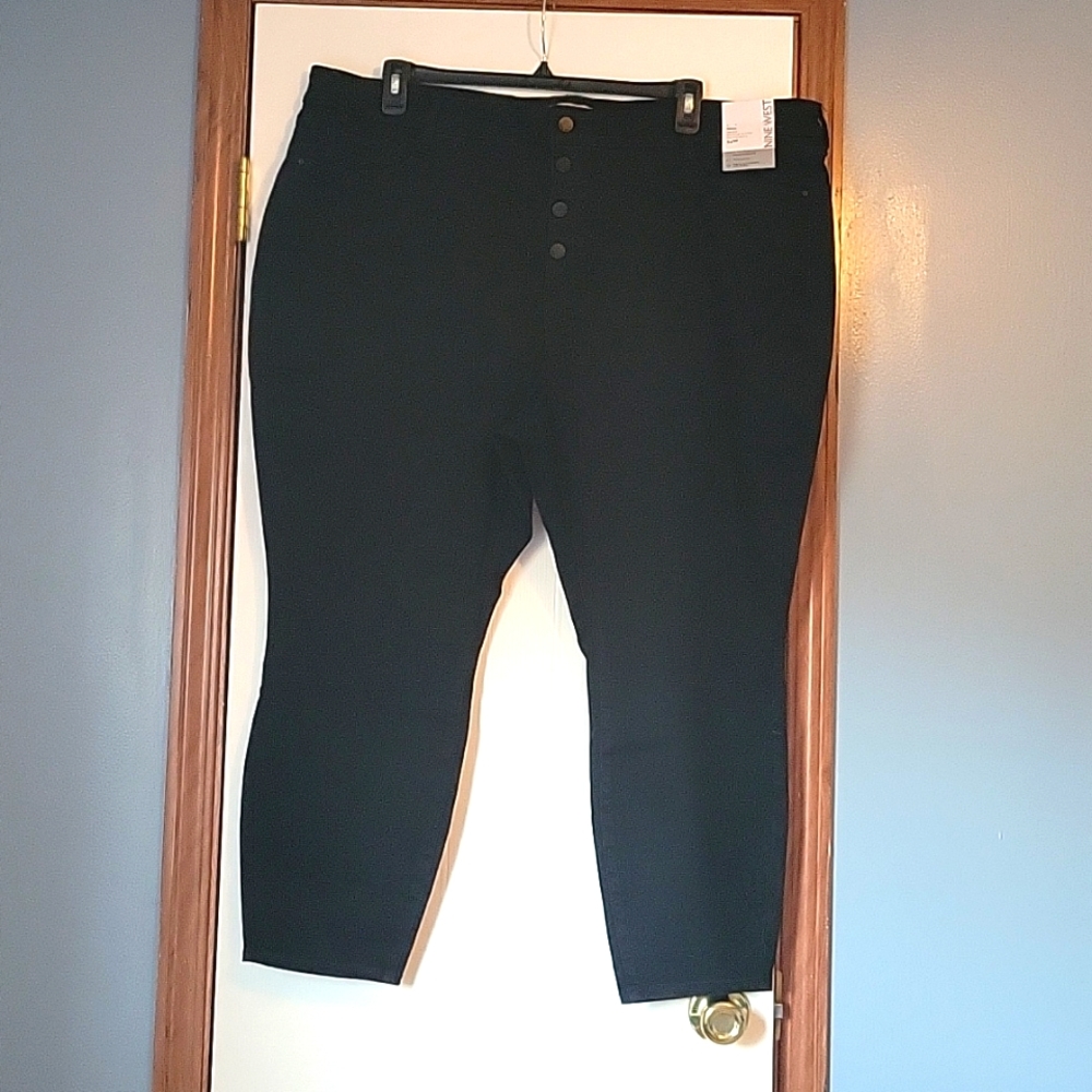 🆕️ Nine West Women's Skinny Ankle High Rise Black Jeans Size 24W